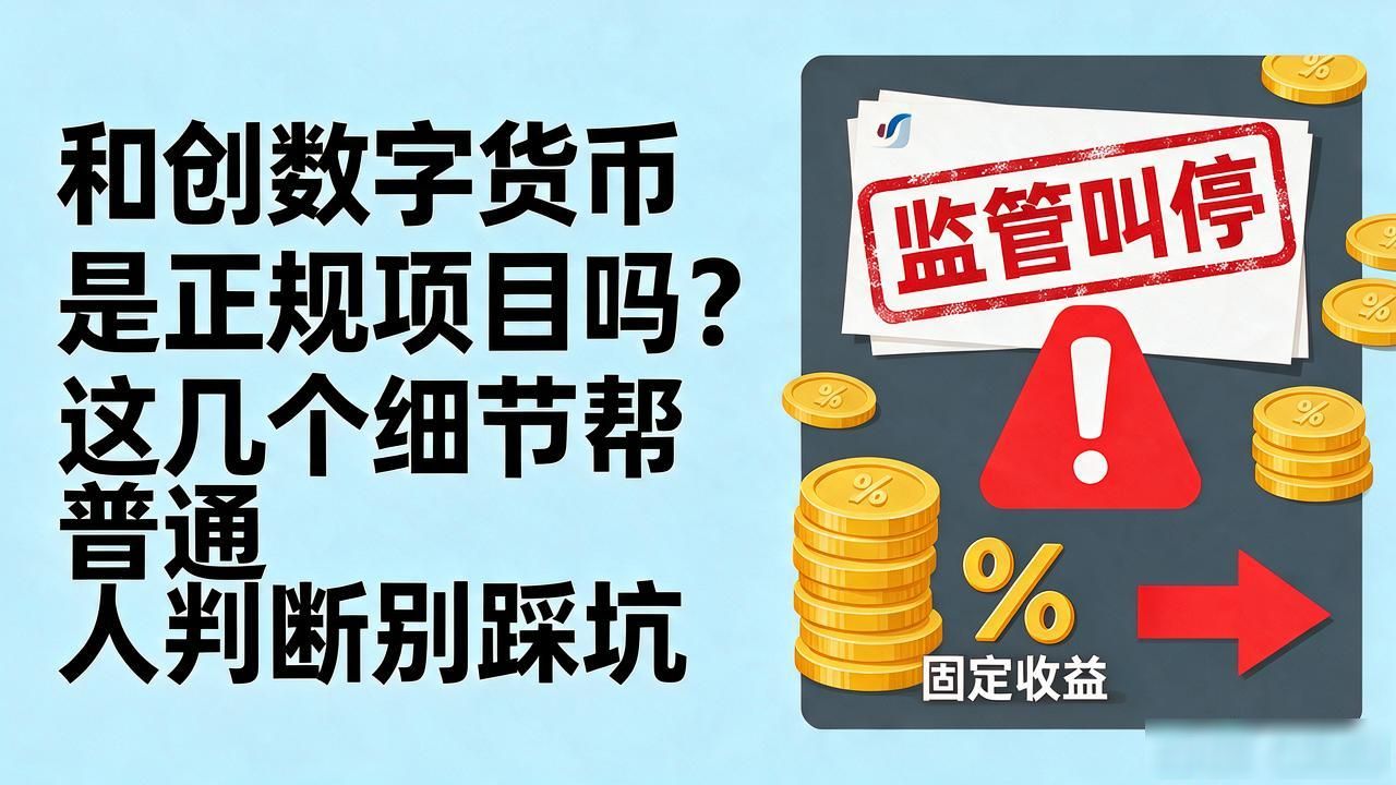 和创数字货币是正规项目吗？这几个细节帮普通人判断别踩坑