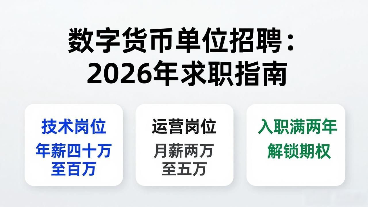 数字货币单位招聘：2026年求职指南
