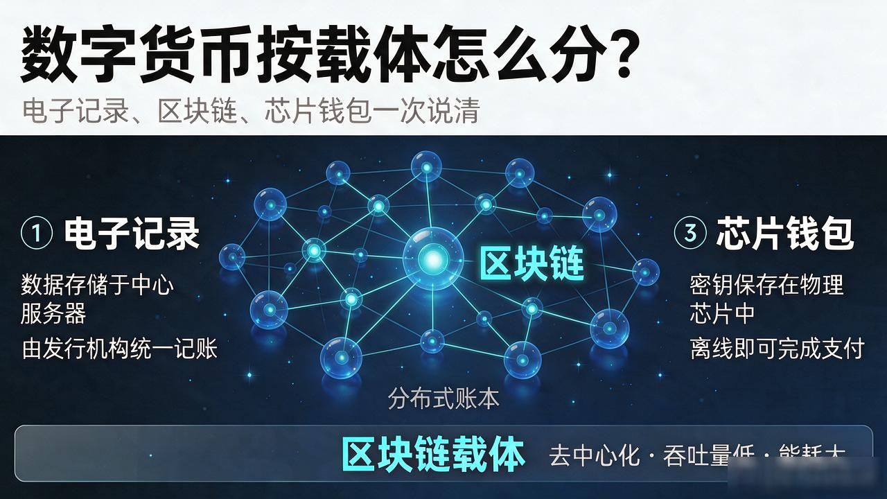 数字货币按照载体_中心化与分布式账本区别_数字货币按载体分类详解