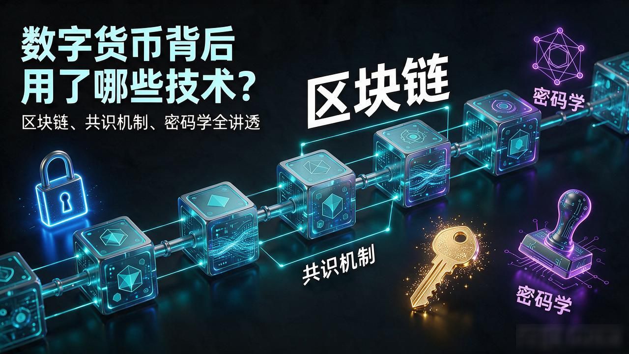 数字货币背后用了哪些技术？区块链、共识机制、密码学全讲透