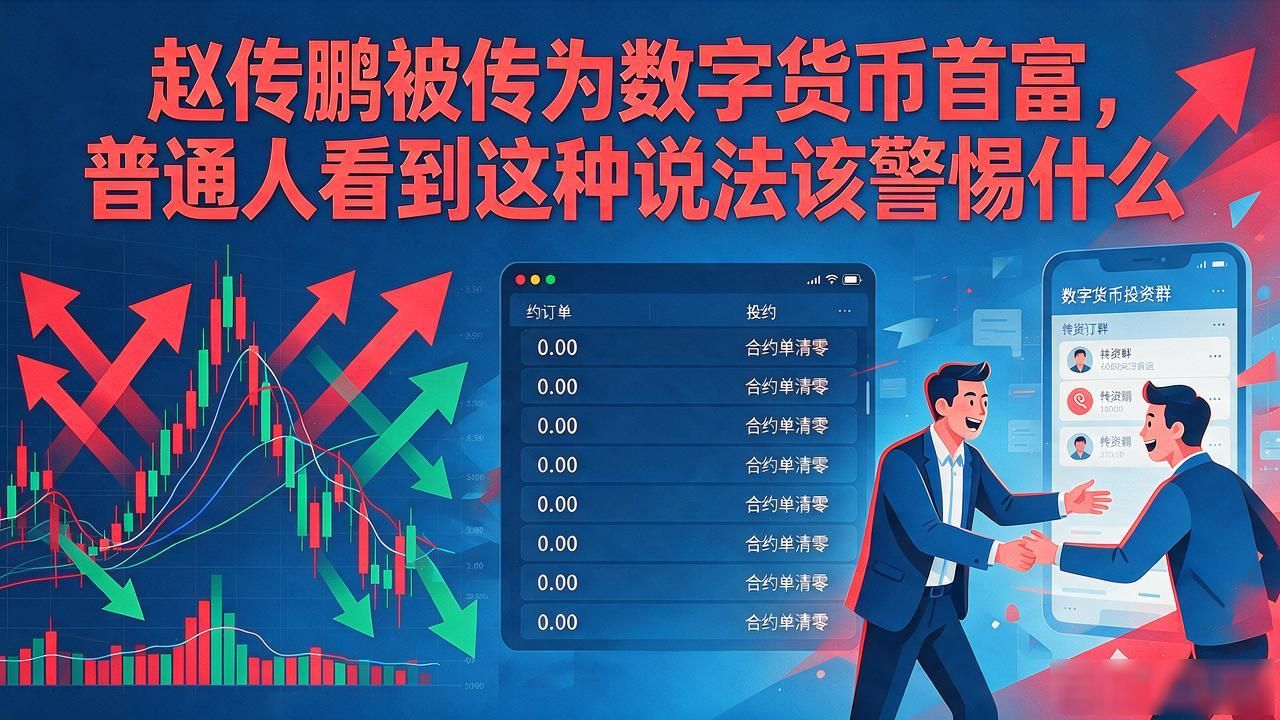 赵传鹏被传为数字货币首富，普通人看到这种说法该警惕什么