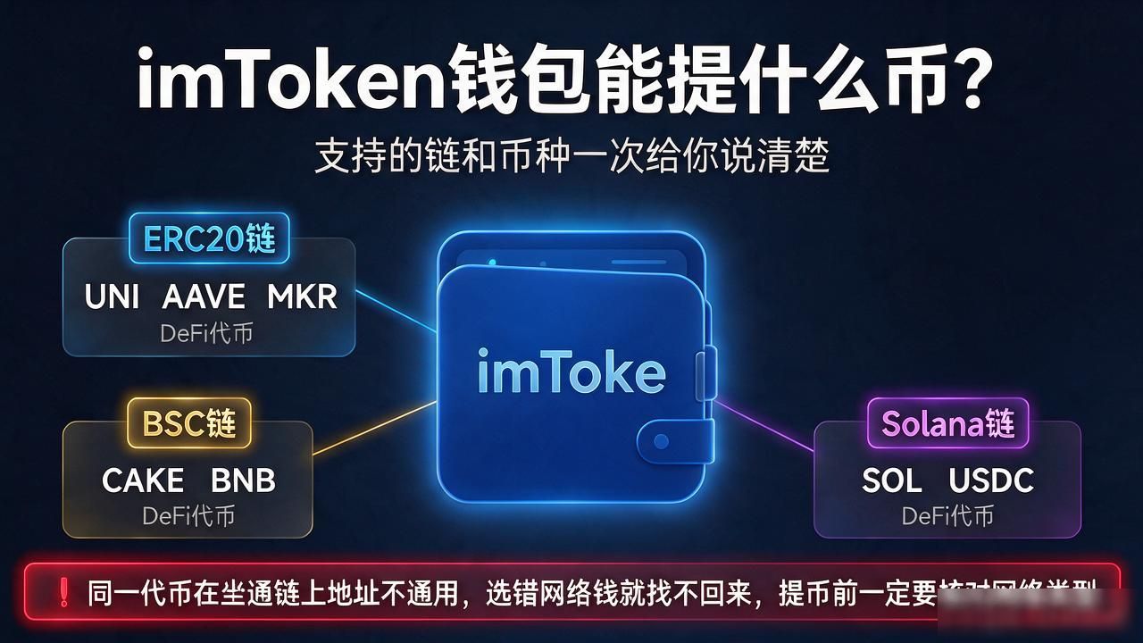 imtoken钱包能提什么币？支持的链和币种一次给你说清楚