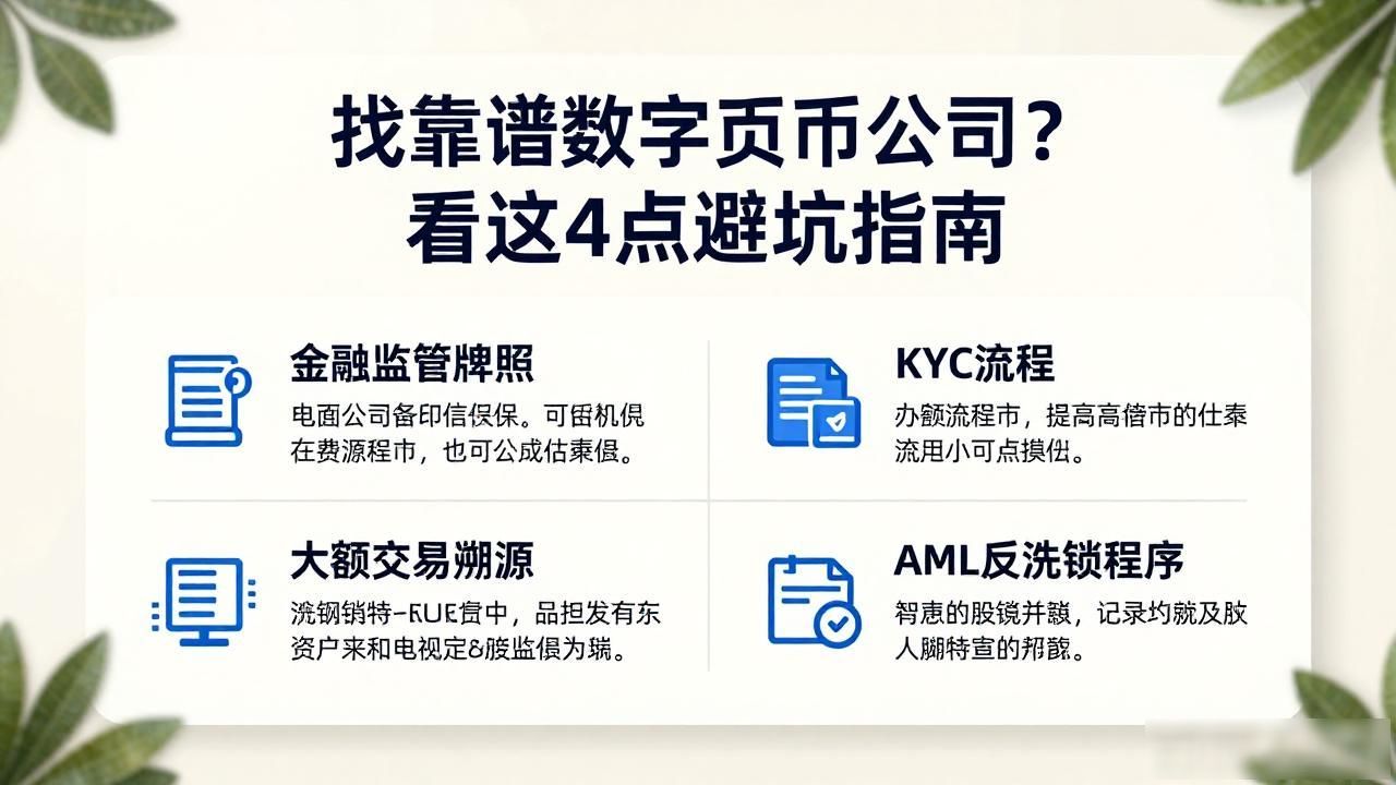 找靠谱数字货币公司？看这4点避坑指南