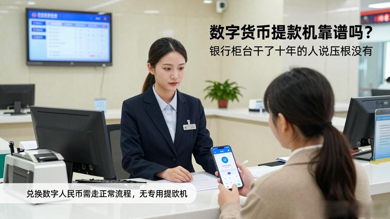 数字货币提款机靠谱吗？银行柜台干了十年的人说压根没有