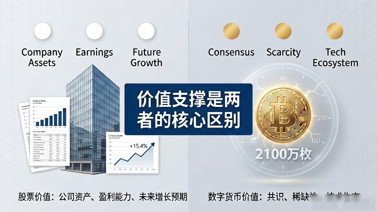 数字货币和股票是一回事吗？一文讲清楚区别
