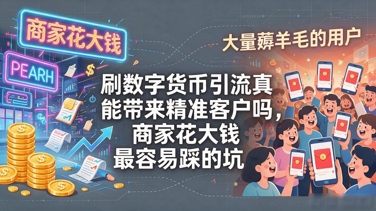 刷数字货币引流真能带来精准客户吗，商家花大钱最容易踩的坑