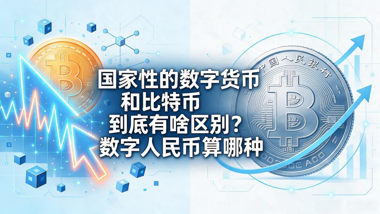 国家性的数字货币和比特币到底有啥区别？数字人民币算哪种