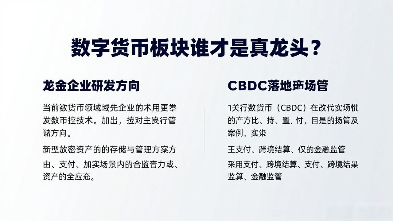 数字货币板块谁才是真龙头？
