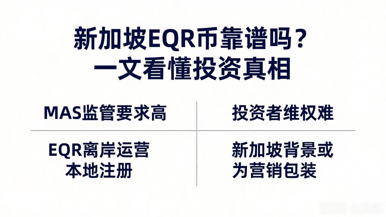 新加坡EQR币靠谱吗？一文看懂投资真相