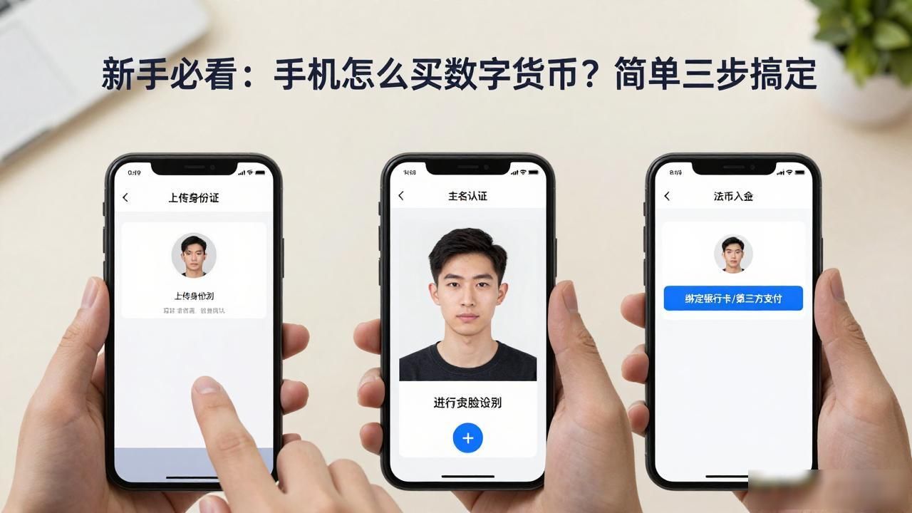 新手必看：手机怎么买数字货币？简单三步搞定