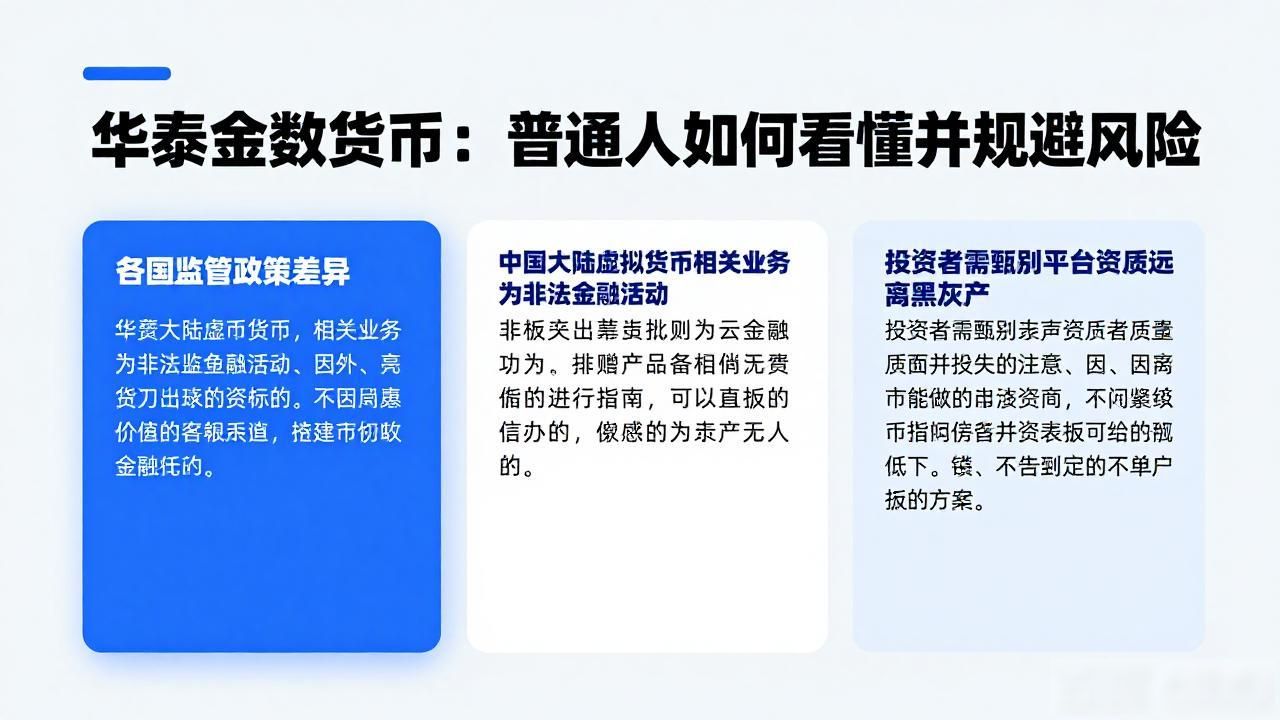 华泰金数字货币：普通人如何看懂并规避风险