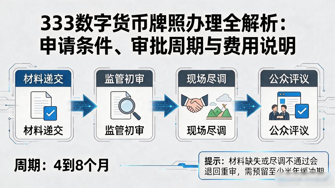 333数字货币牌照办理全解析：申请条件、审批周期与费用说明