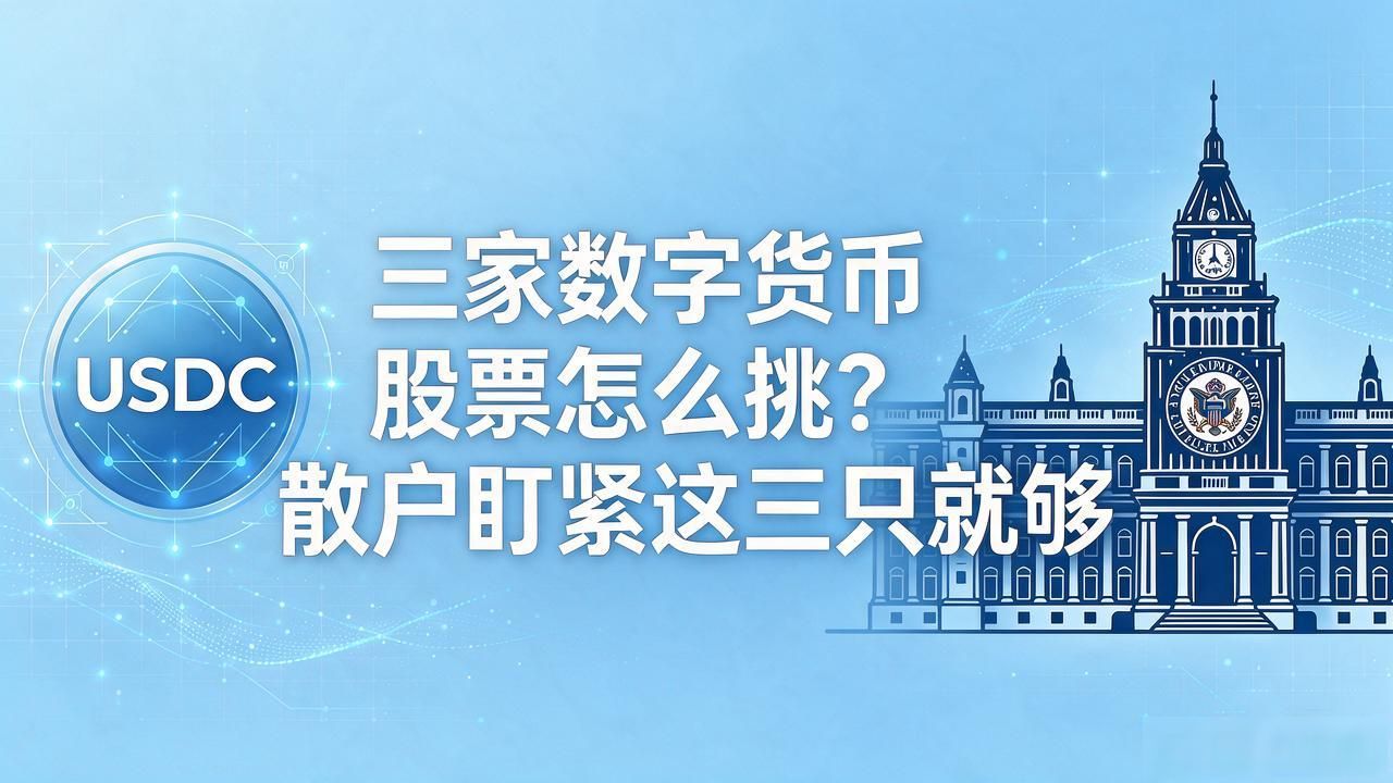 三家数字货币股票怎么挑？散户盯紧这三只就够