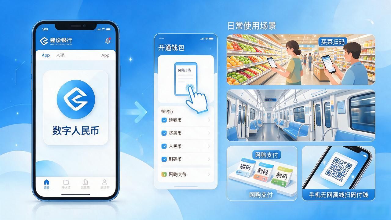 建设银行数字货币怎么参与？普通人零门槛，操作一次讲清