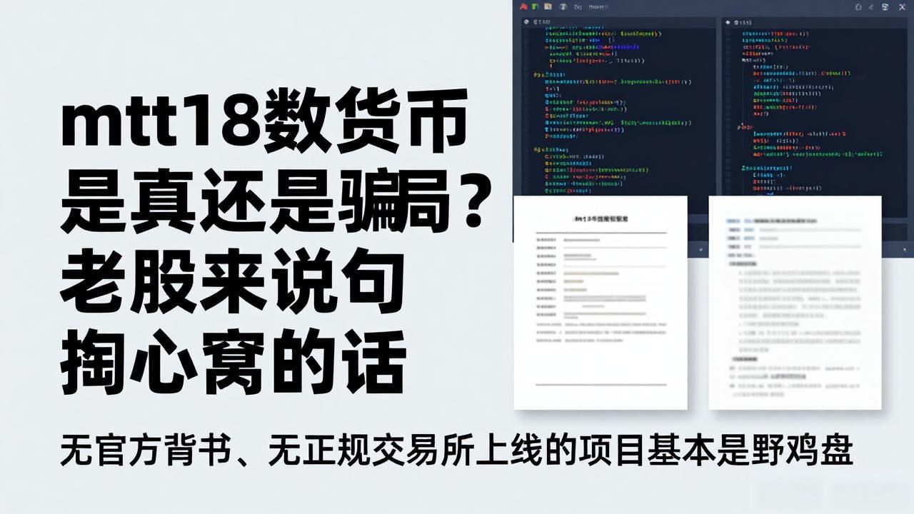 mtt18数字货币是真的还是骗局？老股民说句掏心窝的话