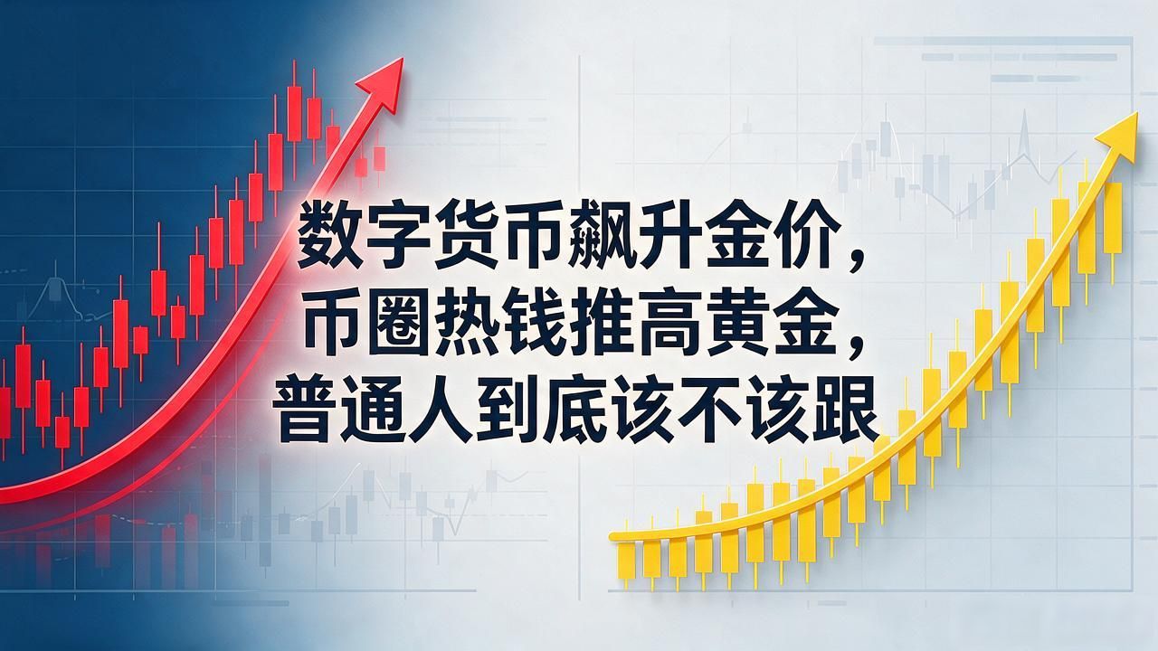 数字货币飙升金价，币圈热钱推高黄金，普通人到底该不该跟