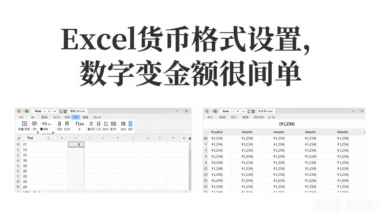 excel数字格式货币格式_设置单元格小数位数_Excel货币格式快捷键