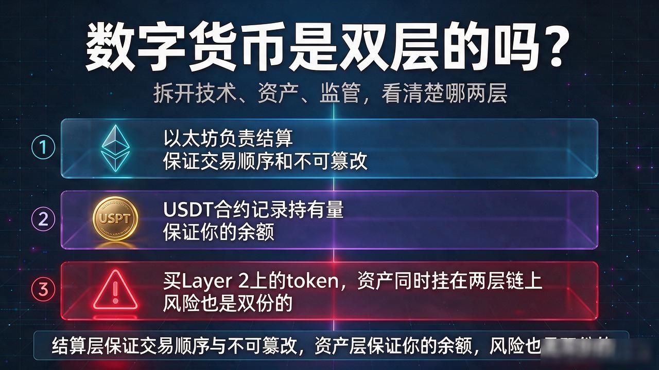 数字货币是双层的吗_USDT资产双层架构原理_数字货币双层结构技术解析